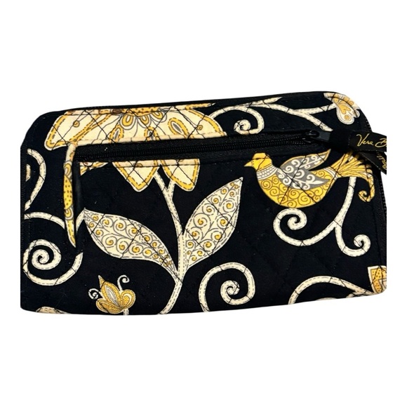 Vera Bradley Wristlet “Yellow Bird” Zip Around Organizer Wallet Retired Pattern - Picture 1 of 9